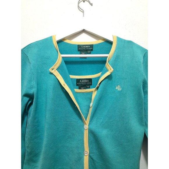 Ralph Lauren Womens Silk Blend nSize Large 2-Piece Sweater Tank & Cardigan Set - Picture 2 of 9